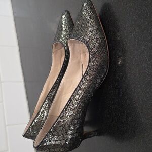 Louise et Cie Jacoba Kitten Heel Pump, Iron Snakeskin, Womens Size 6